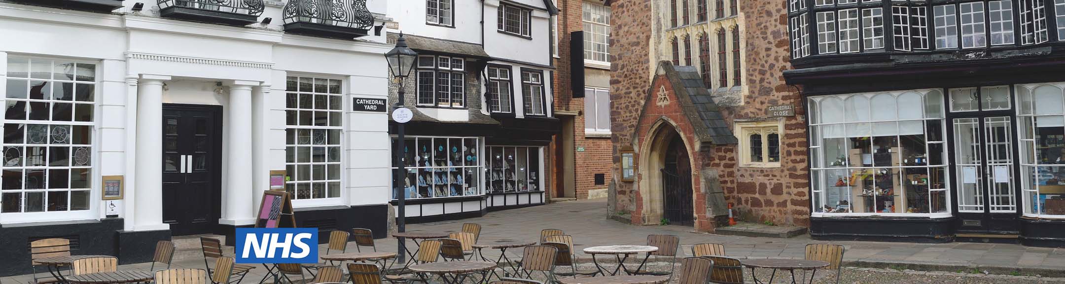 view of Exeter city centre