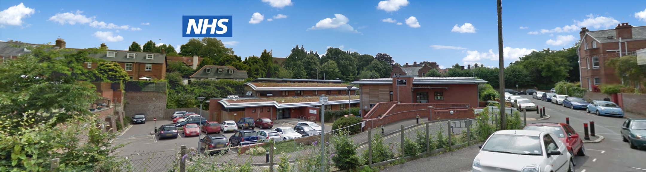 elevated view of practice exterior